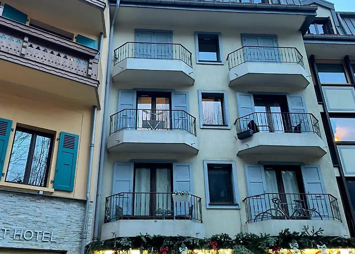 Le 41 Du Lyret - Type Pour Deux Avec Vue Sur Les Aiguilles Dans Centre 公寓 霞慕尼